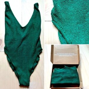 You Swim Eva Forest Green Stretch I NWT in box one piece swimsuit one size